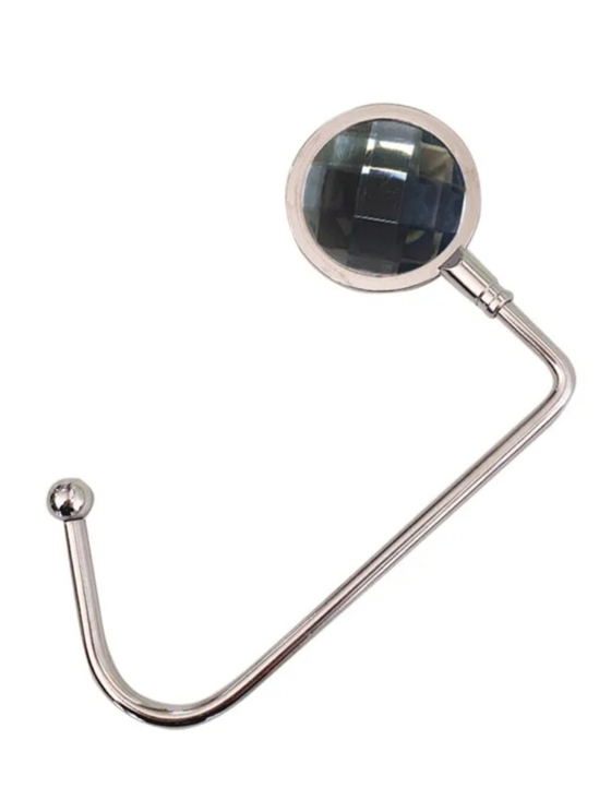 None Handbags - Purse Hook Rhinestone In Gray Handbag Hanger